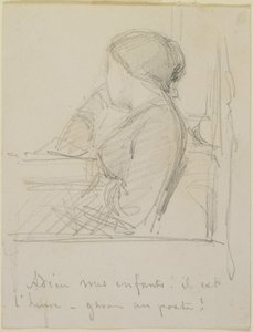 Vrouw zittend bij een raam, 1858 door James Abbott McNeill Whistler